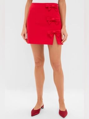 Hyacinth House • Red Bows Rochelle Mini Skirt